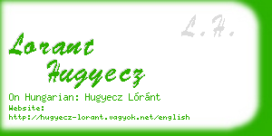 lorant hugyecz business card